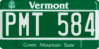 VT license plate PMT584