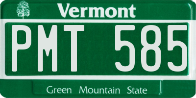 VT license plate PMT585
