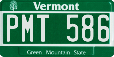 VT license plate PMT586