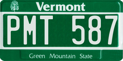VT license plate PMT587