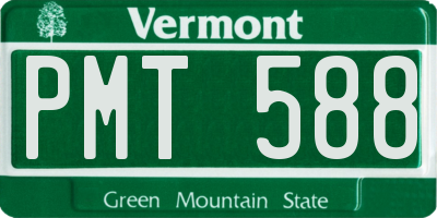 VT license plate PMT588