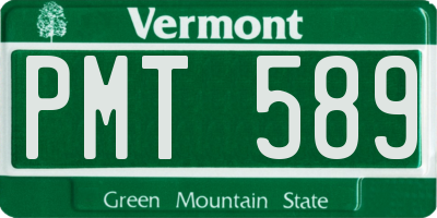 VT license plate PMT589