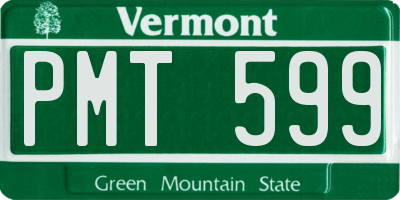VT license plate PMT599