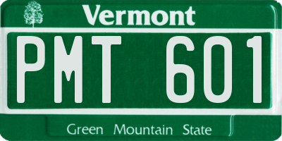VT license plate PMT601