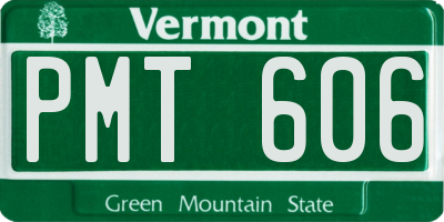 VT license plate PMT606