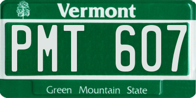 VT license plate PMT607