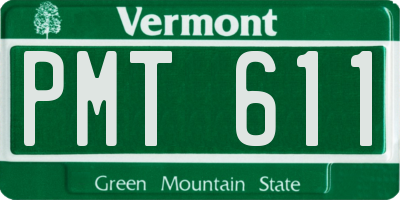 VT license plate PMT611