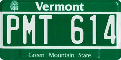 VT license plate PMT614