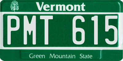 VT license plate PMT615