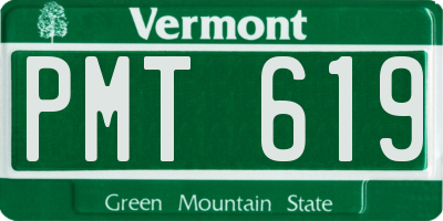 VT license plate PMT619