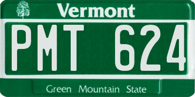 VT license plate PMT624