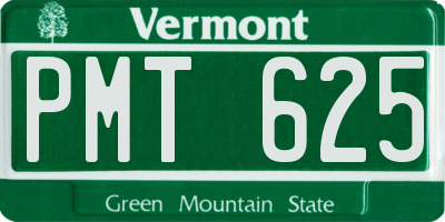 VT license plate PMT625