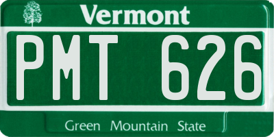 VT license plate PMT626