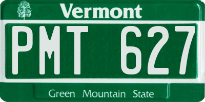 VT license plate PMT627