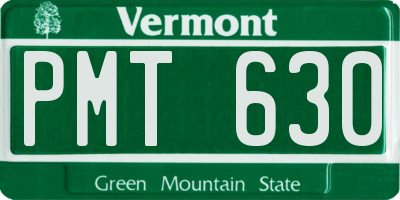 VT license plate PMT630