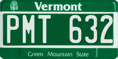 VT license plate PMT632