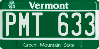 VT license plate PMT633