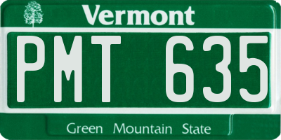 VT license plate PMT635