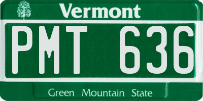 VT license plate PMT636
