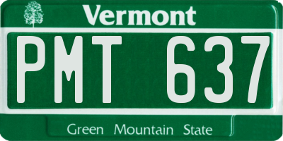 VT license plate PMT637