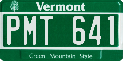 VT license plate PMT641
