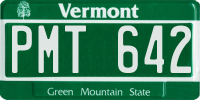 VT license plate PMT642