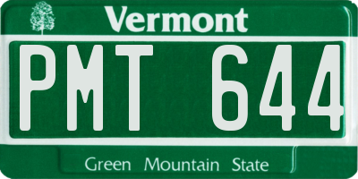VT license plate PMT644