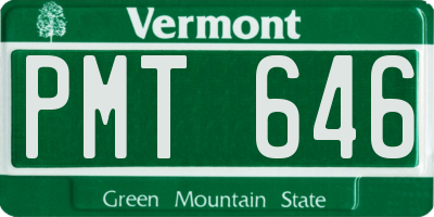 VT license plate PMT646