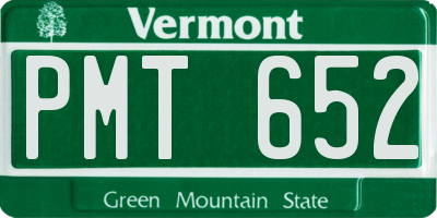 VT license plate PMT652
