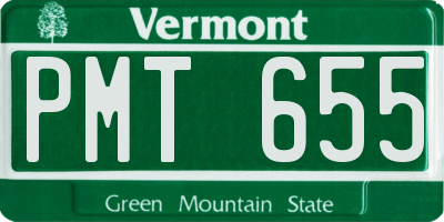 VT license plate PMT655