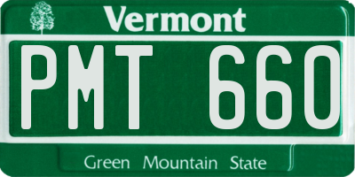 VT license plate PMT660