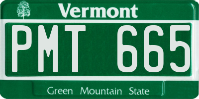 VT license plate PMT665