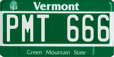 VT license plate PMT666