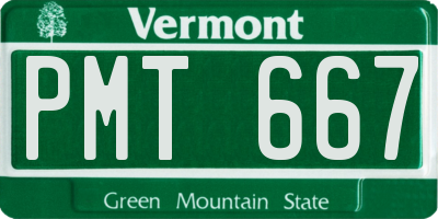 VT license plate PMT667