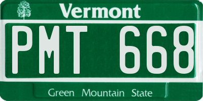 VT license plate PMT668