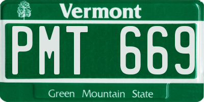 VT license plate PMT669