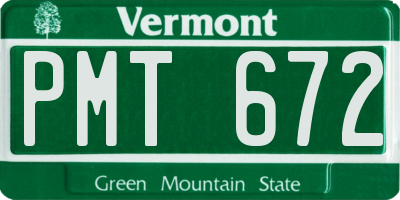 VT license plate PMT672