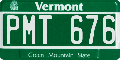 VT license plate PMT676