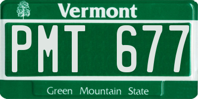 VT license plate PMT677