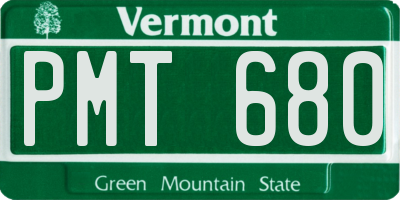 VT license plate PMT680