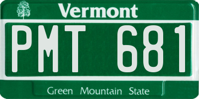 VT license plate PMT681