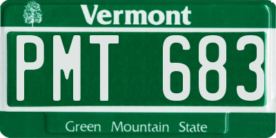 VT license plate PMT683