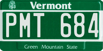 VT license plate PMT684