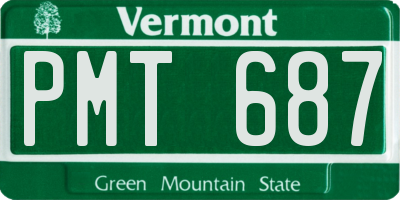 VT license plate PMT687