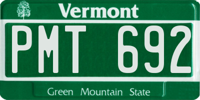 VT license plate PMT692