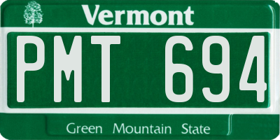 VT license plate PMT694