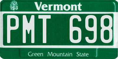 VT license plate PMT698