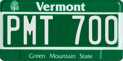 VT license plate PMT700