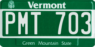 VT license plate PMT703