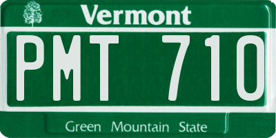 VT license plate PMT710